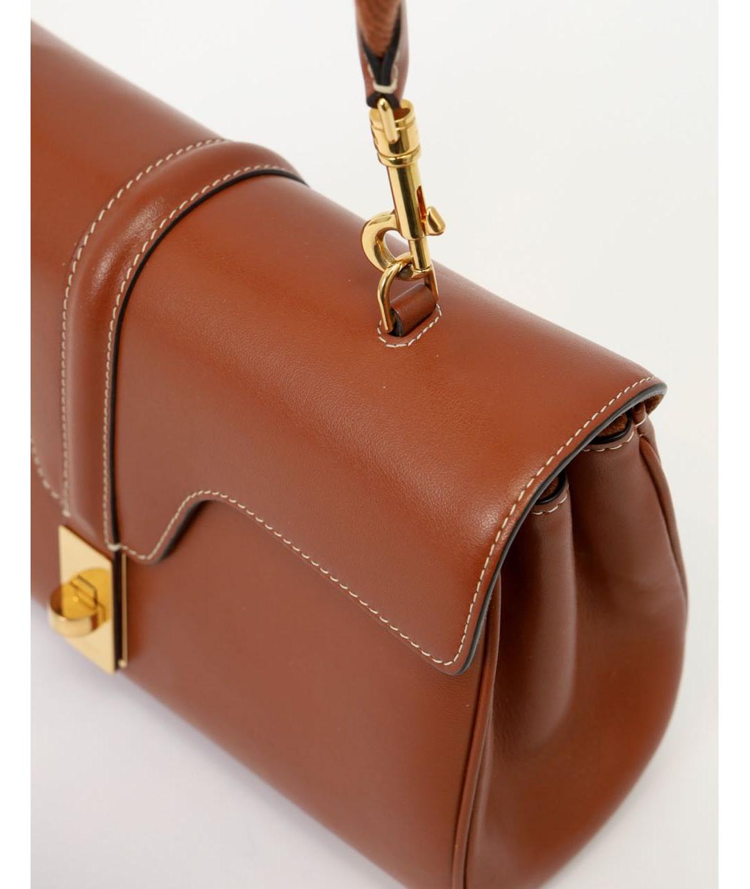 CELINE Коричневая кожаная сумка через плечо, фото 8