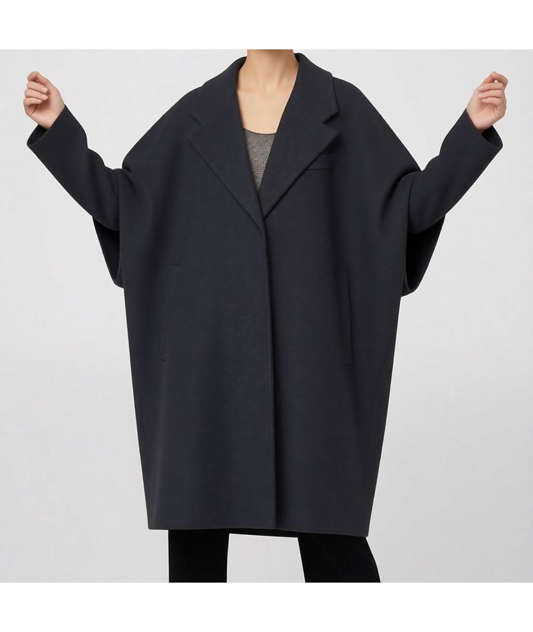 MM6 MAISON MARGIELA Антрацитовое шерстяное пальто, фото 5