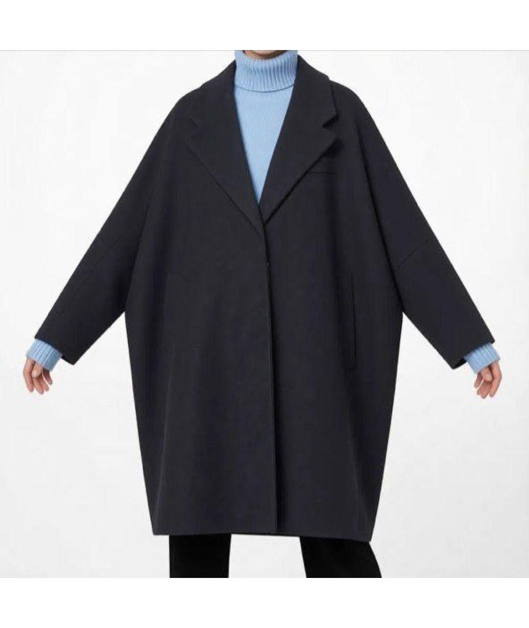 MM6 MAISON MARGIELA Антрацитовое шерстяное пальто, фото 4