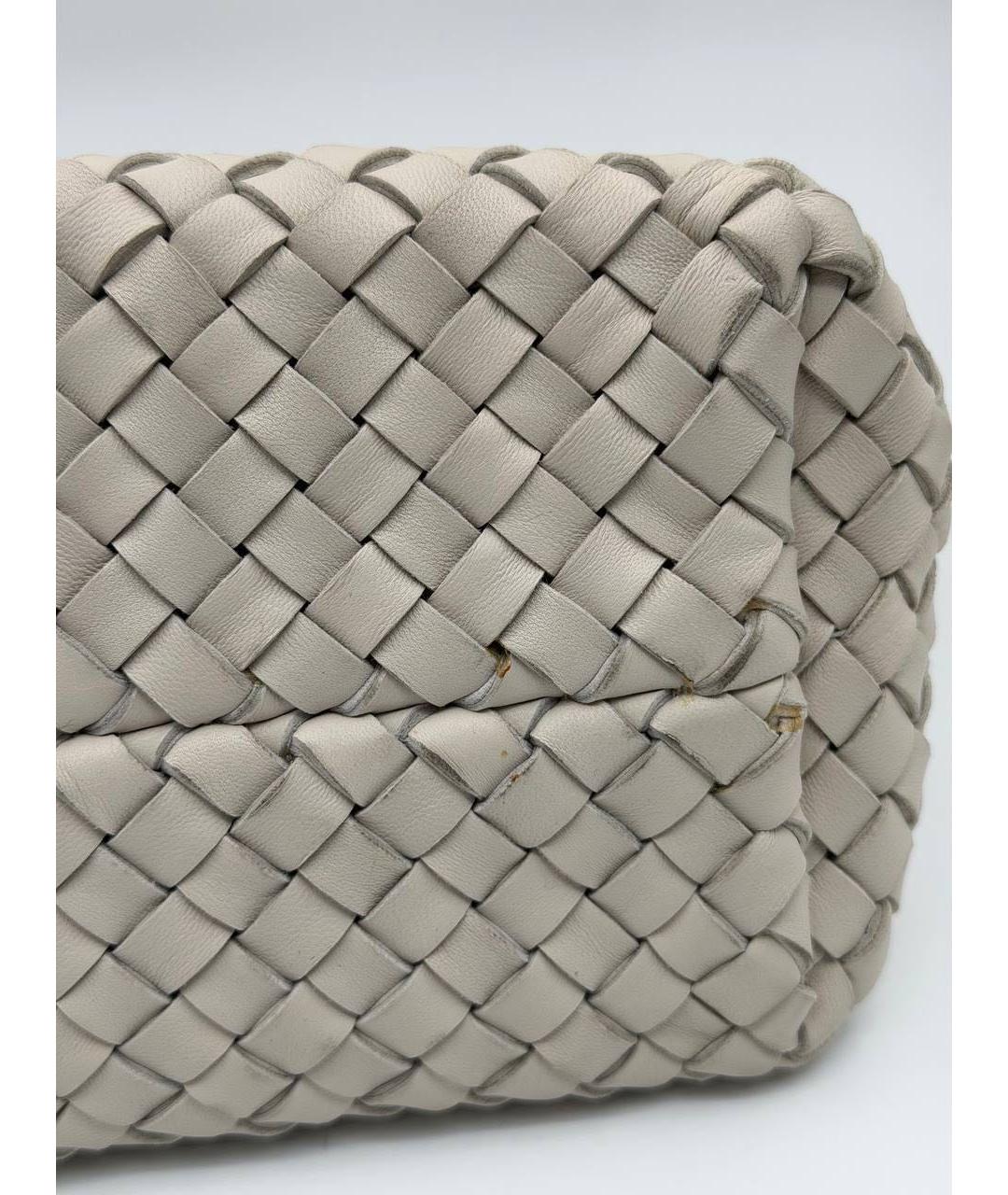 BOTTEGA VENETA Бежевая кожаная сумка тоут, фото 4