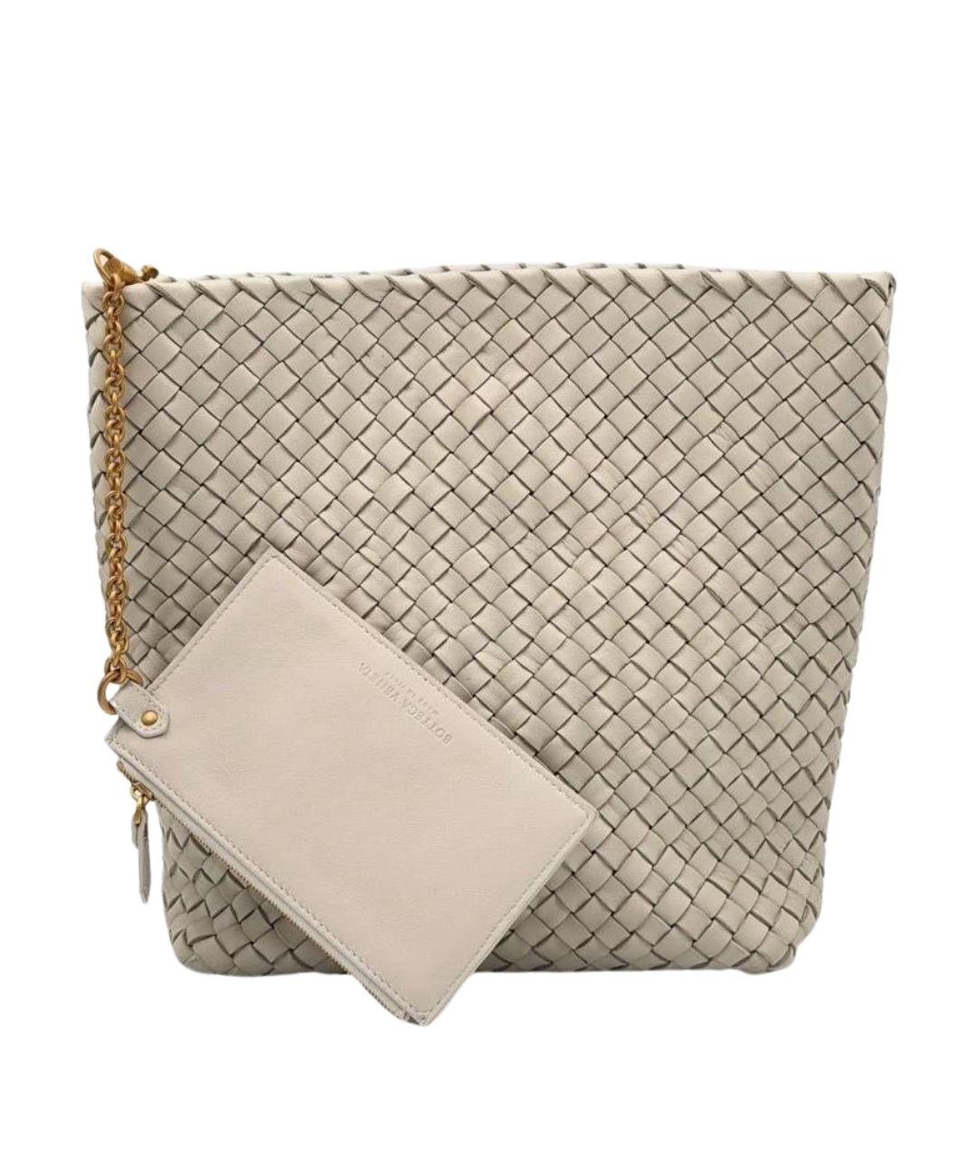 BOTTEGA VENETA Бежевая кожаная сумка тоут, фото 1