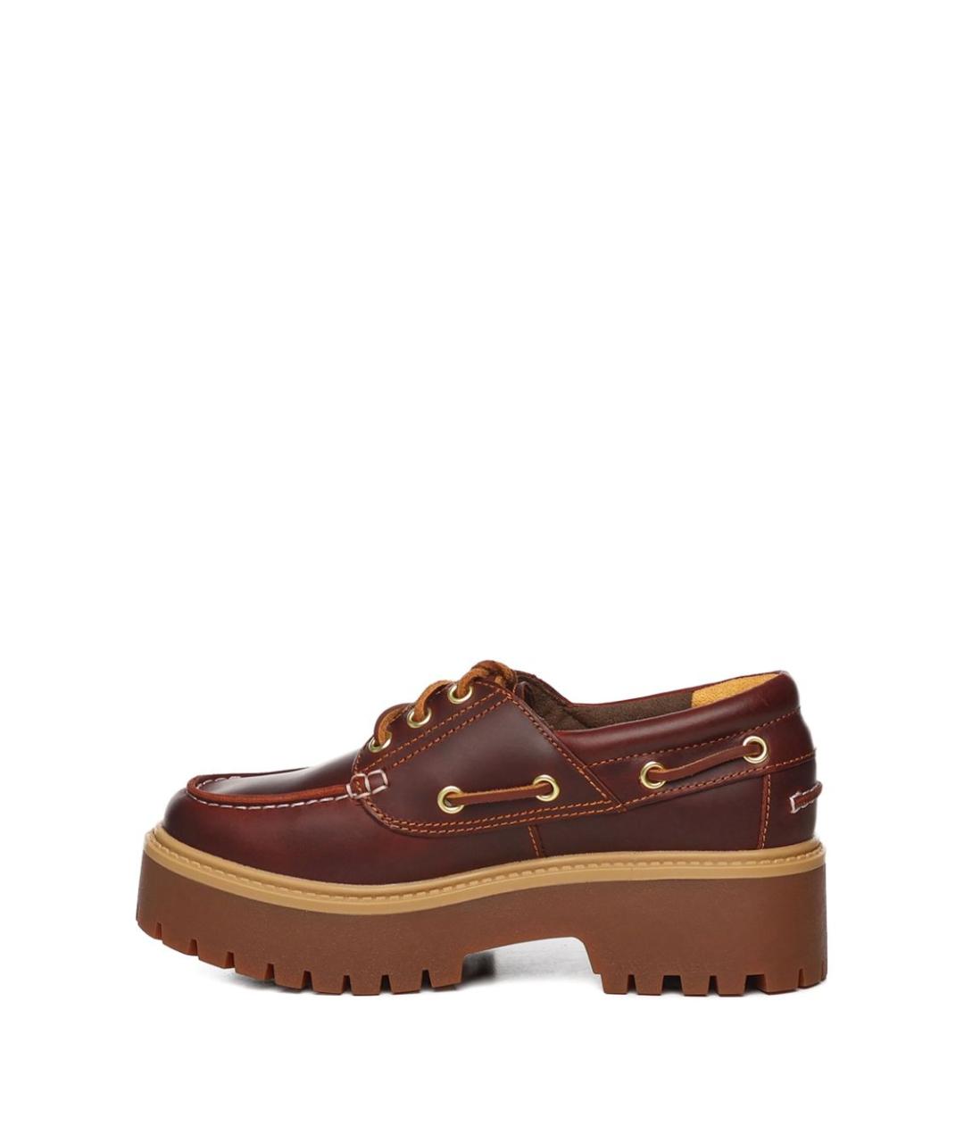 TIMBERLAND Бордовые кожаные ботинки, фото 2