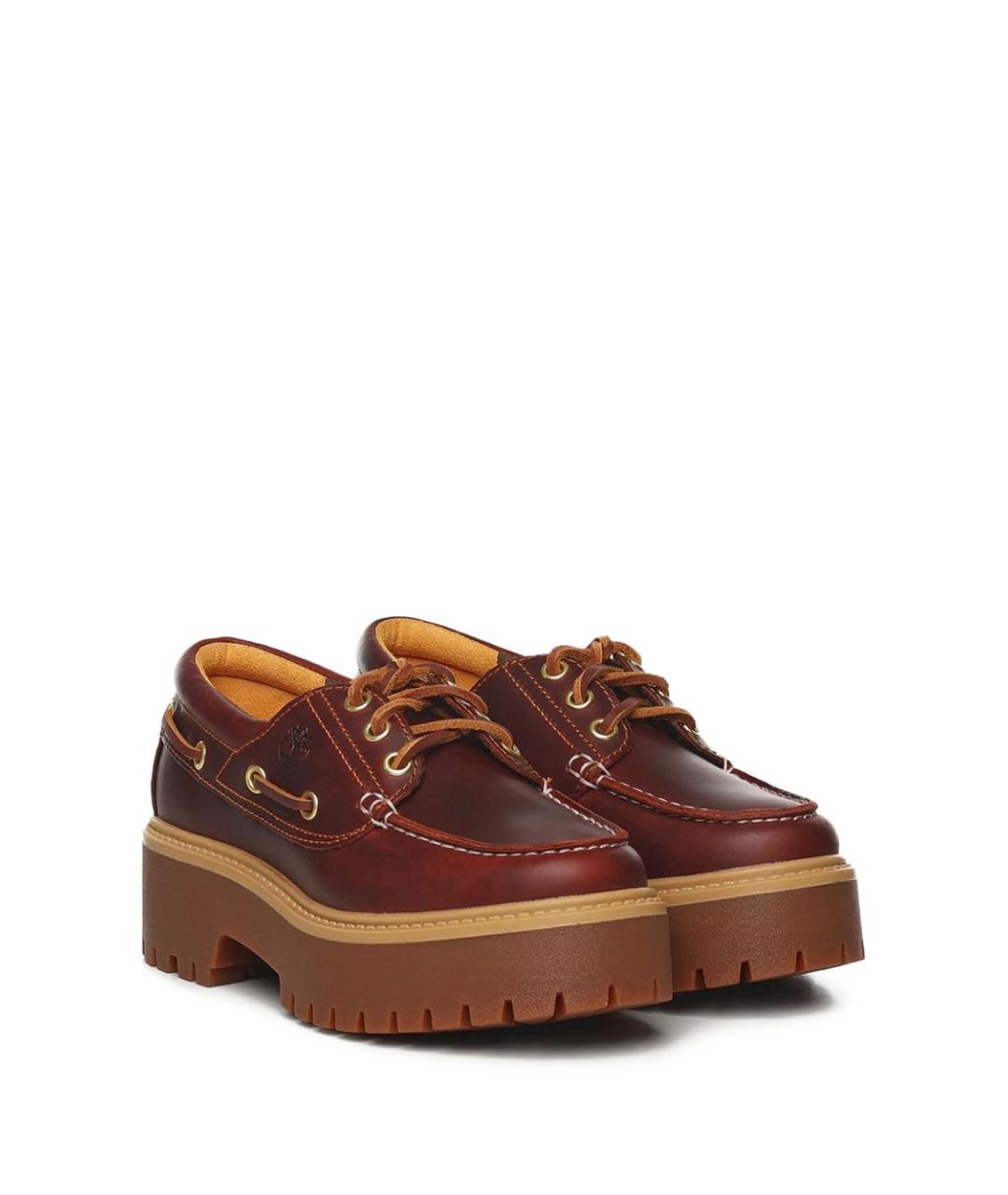 TIMBERLAND Бордовые кожаные ботинки, фото 4