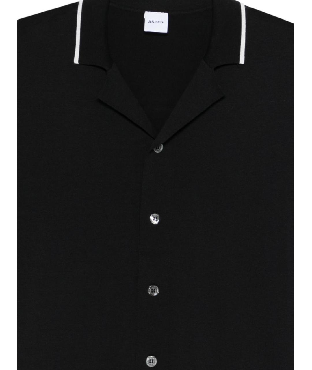 ASPESI Черная хлопковая кэжуал рубашка, фото 3