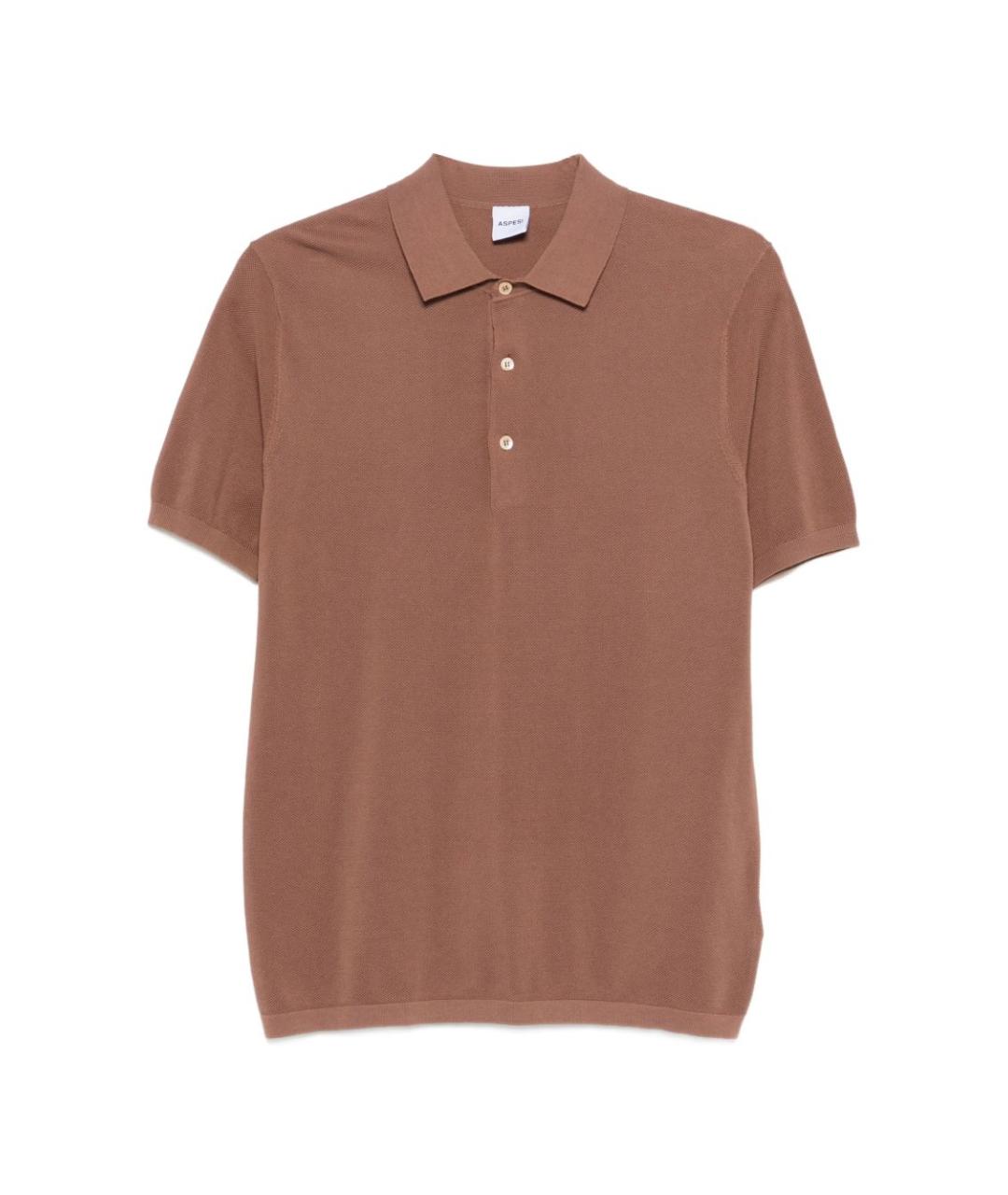 ASPESI Коричневая хлопковая футболка, фото 1