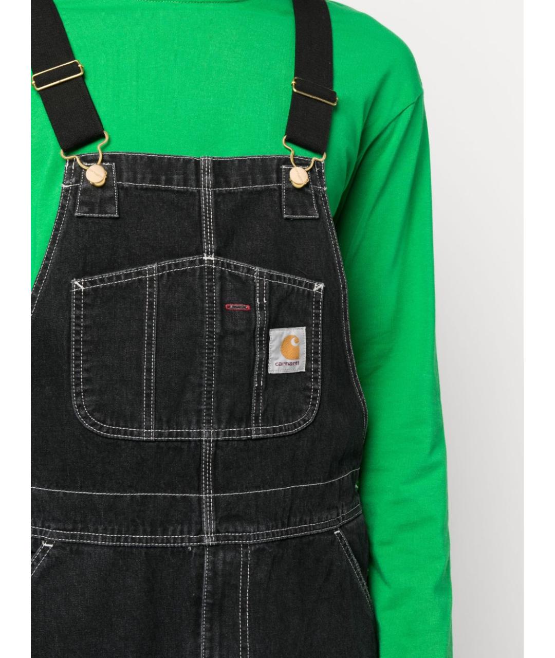 CARHARTT WIP Черный хлопковый комбинезон, фото 3