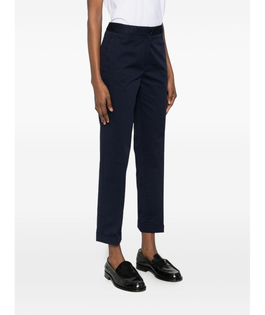 ASPESI Синие хлопковые прямые брюки, фото 5