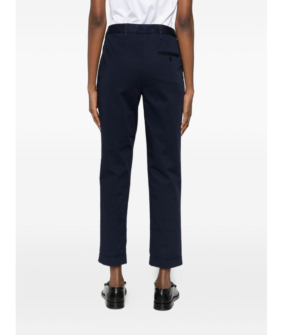 ASPESI Синие хлопковые прямые брюки, фото 4