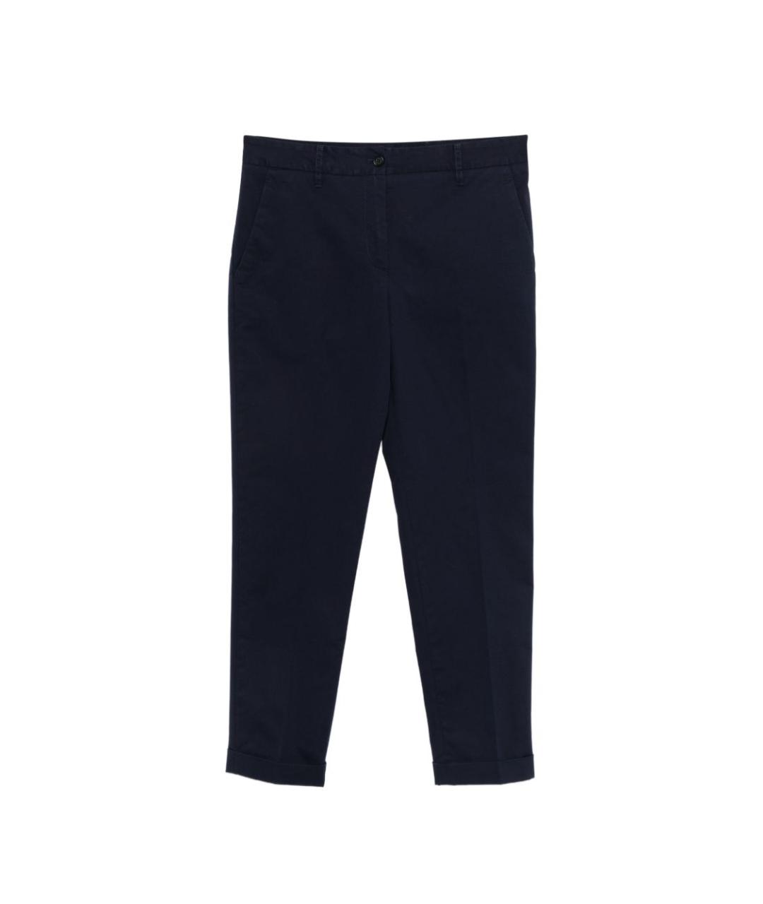 ASPESI Синие хлопковые прямые брюки, фото 1