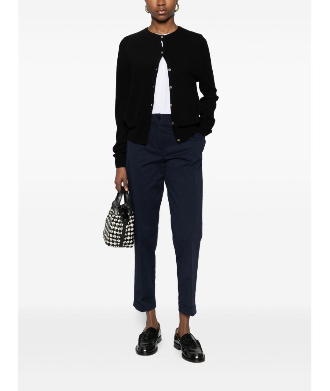 ASPESI Синие хлопковые прямые брюки, фото 3