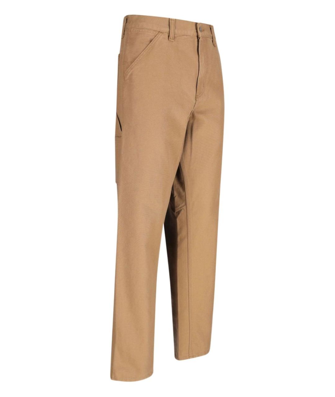 CARHARTT WIP Коричневые хлопковые прямые джинсы, фото 4