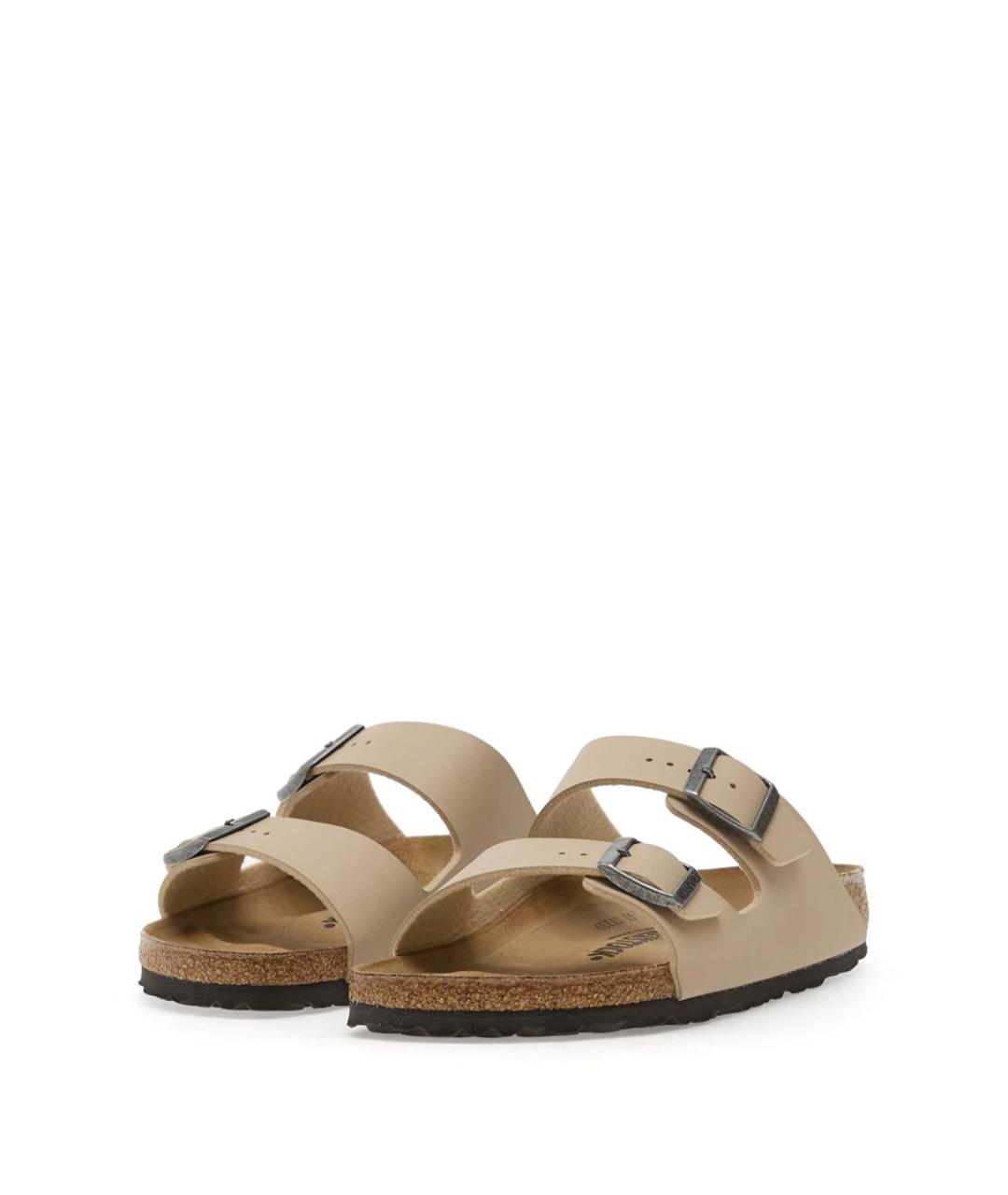 BIRKENSTOCK Бежевые замшевые сандалии, фото 4