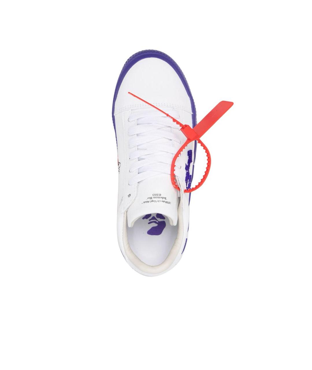 OFF-WHITE Белые текстильные кеды, фото 4