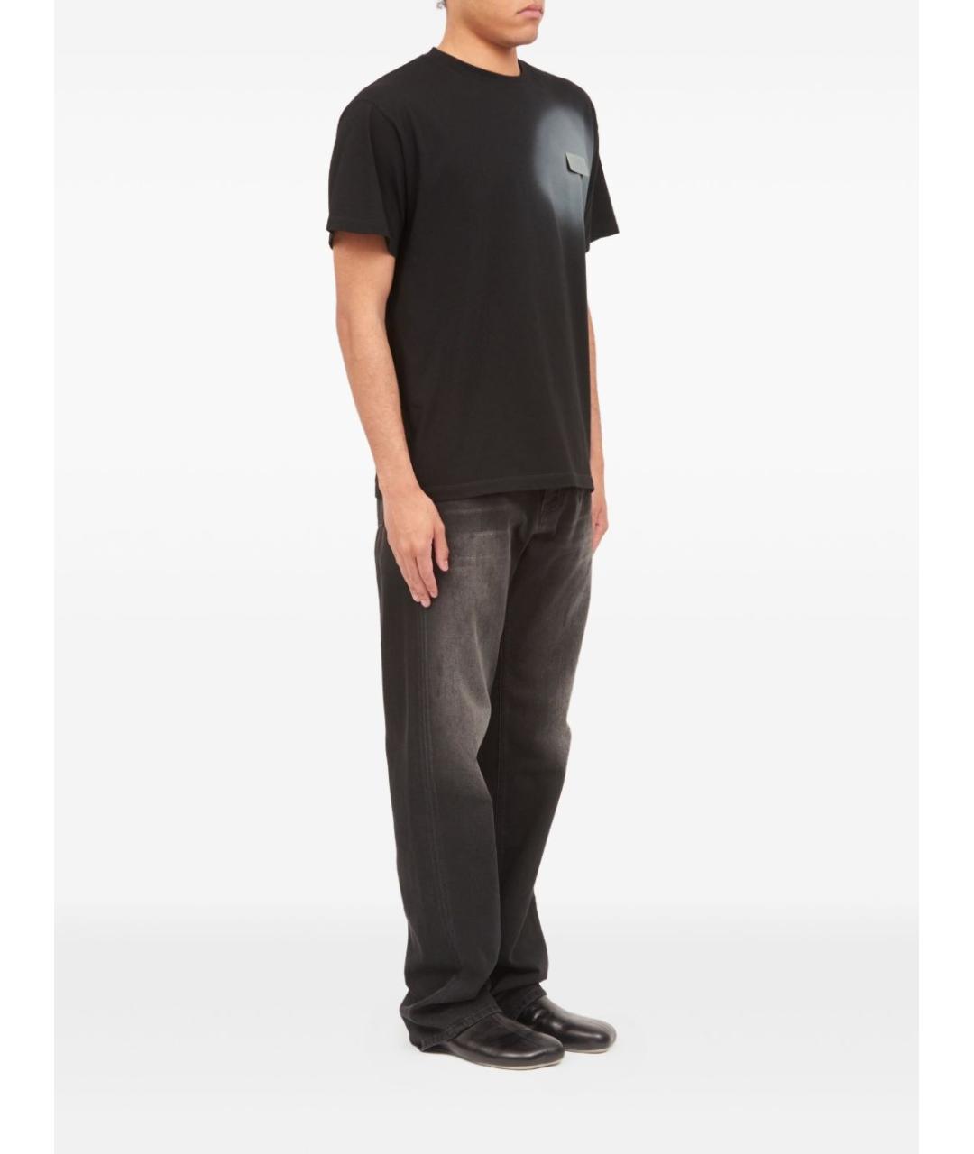 MM6 MAISON MARGIELA Черная хлопковая футболка, фото 4