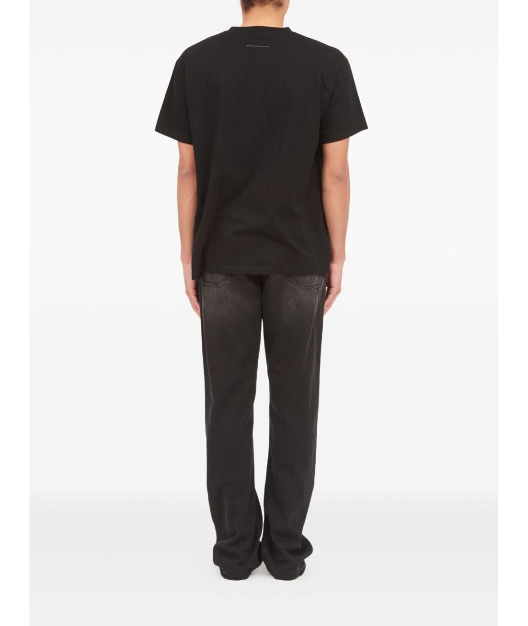 MM6 MAISON MARGIELA Черная хлопковая футболка, фото 2