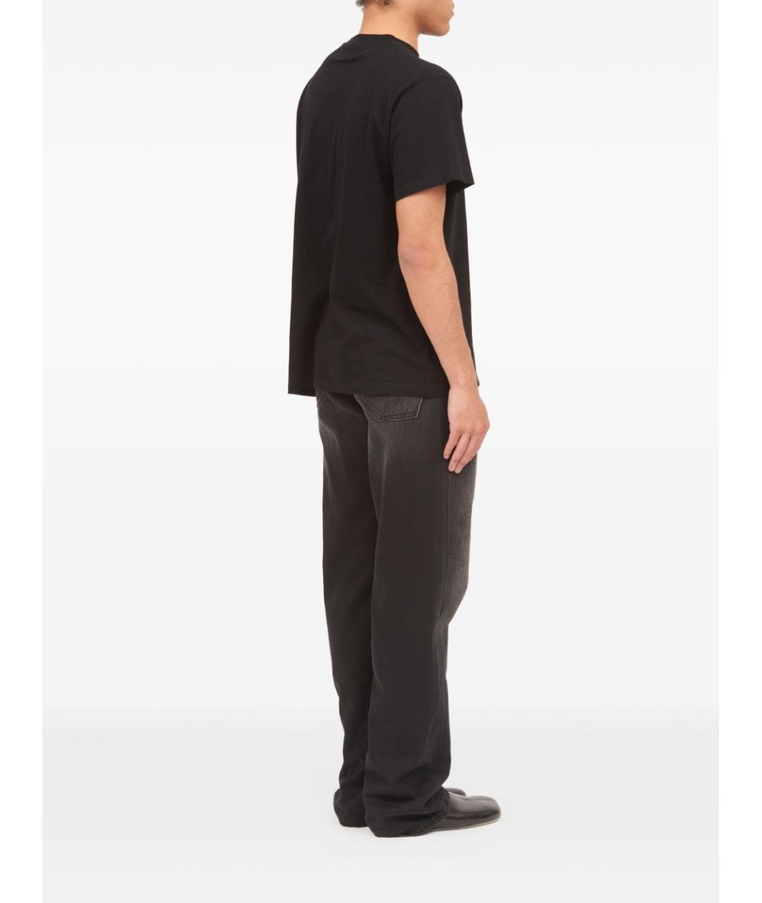 MM6 MAISON MARGIELA Черная хлопковая футболка, фото 3