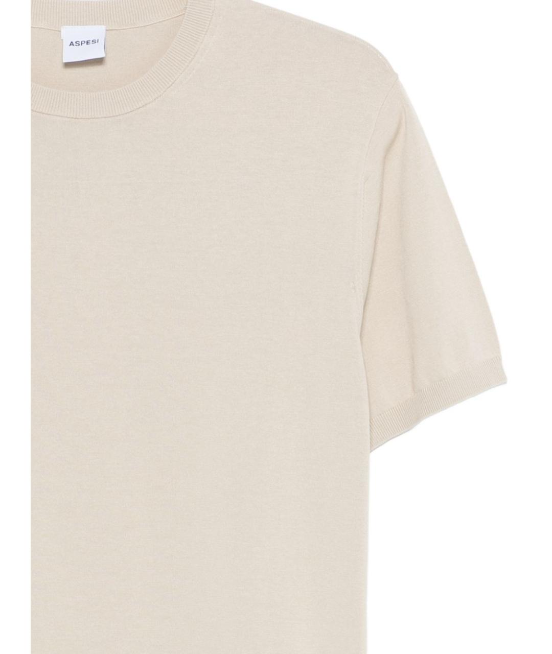 ASPESI Бежевая хлопковая футболка, фото 3