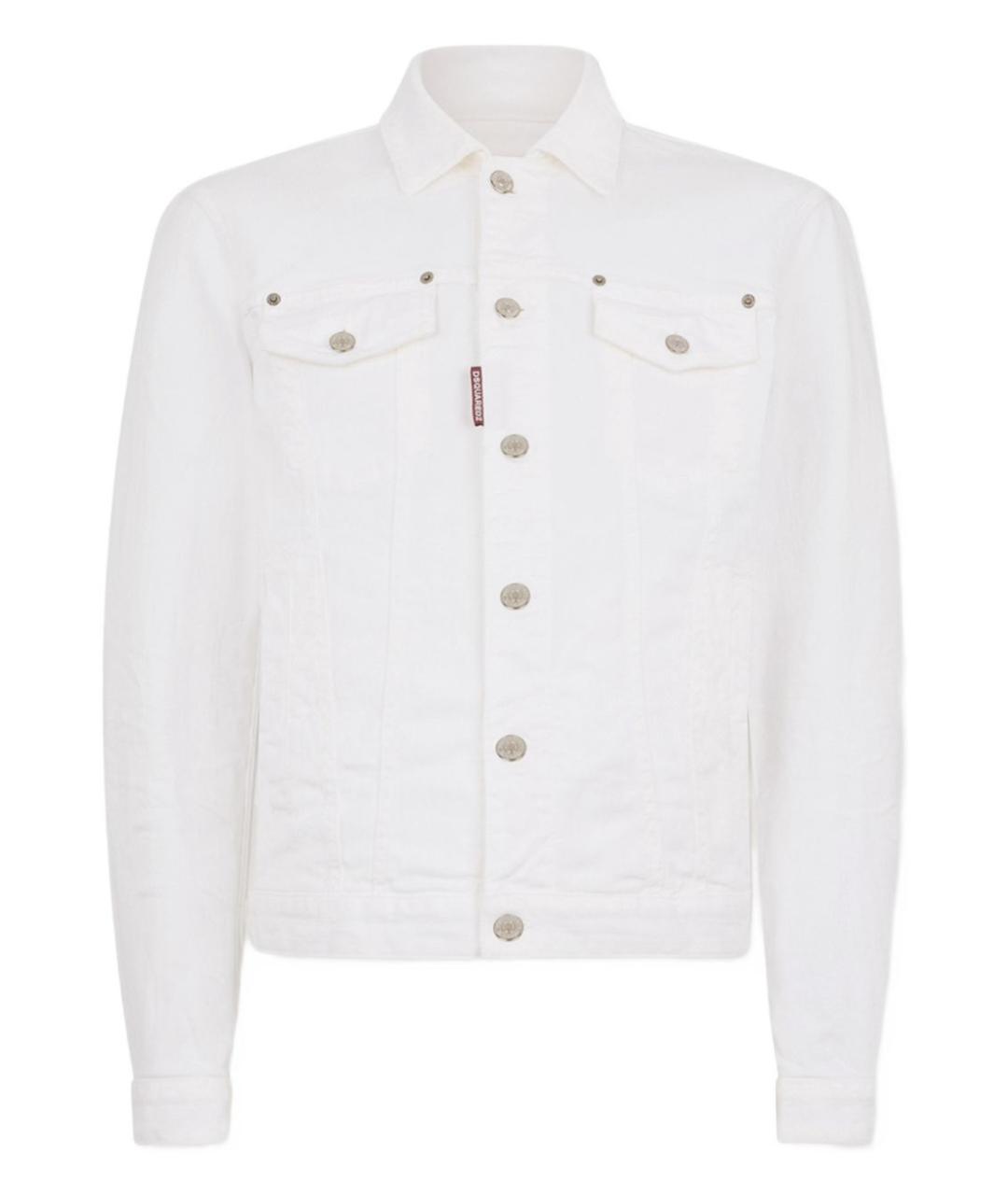 DSQUARED2 Белая хлопковая куртка, фото 1