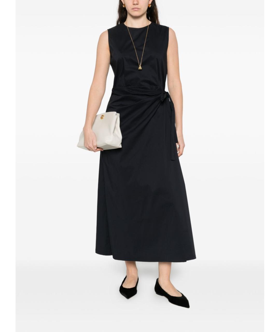 ASPESI Синее хлопковое вечернее платье, фото 5