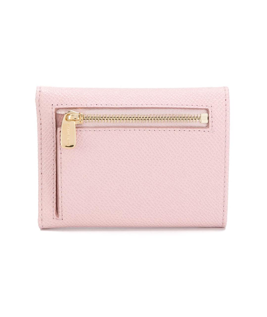 DOLCE&GABBANA Розовый кожаный кошелек, фото 2
