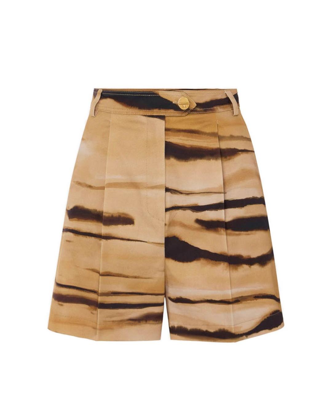 ELISABETTA FRANCHI Бежевые хлопковые шорты, фото 1