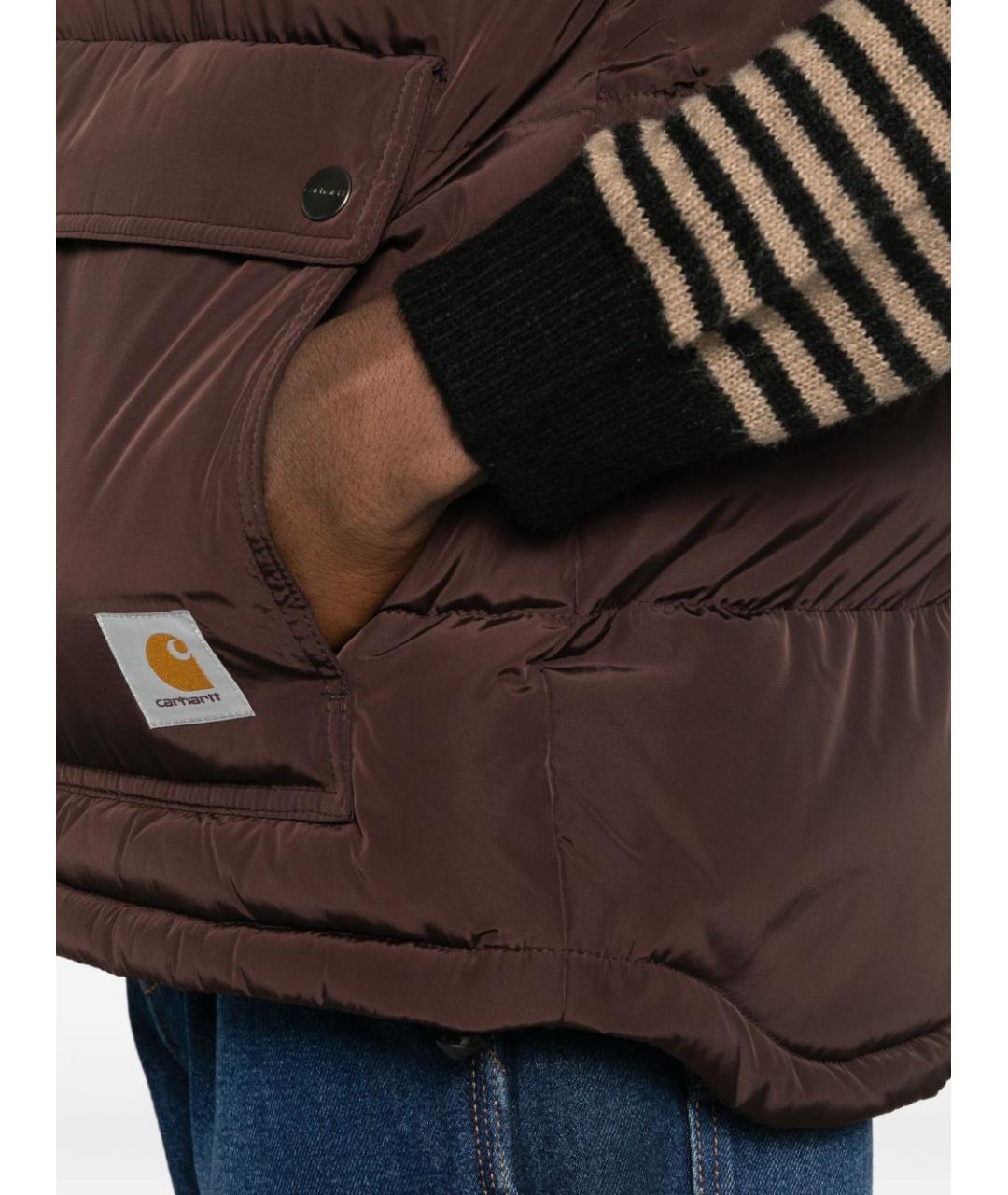 CARHARTT WIP Коричневый полиамидовый жилет, фото 5