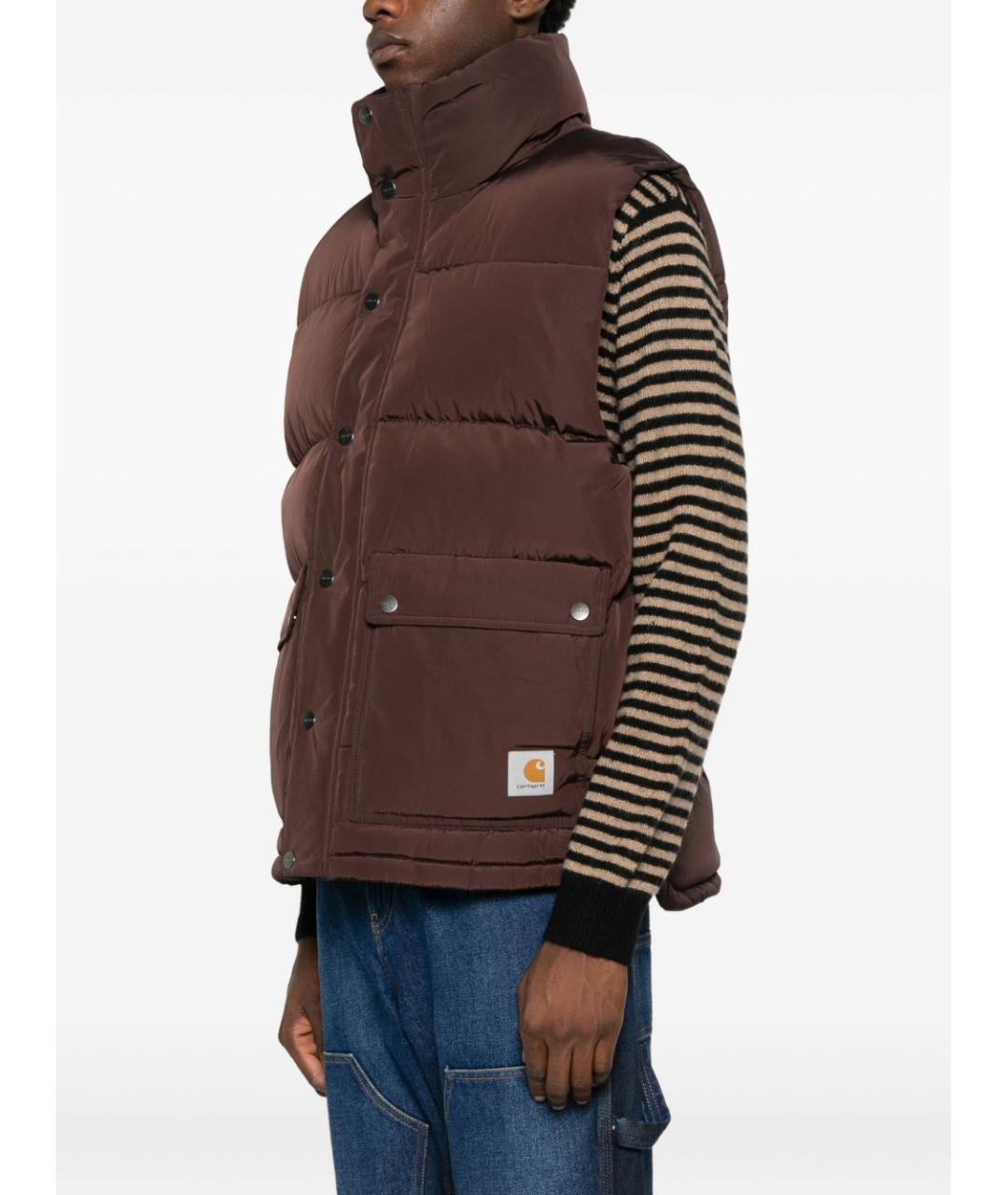 CARHARTT WIP Коричневый полиамидовый жилет, фото 2