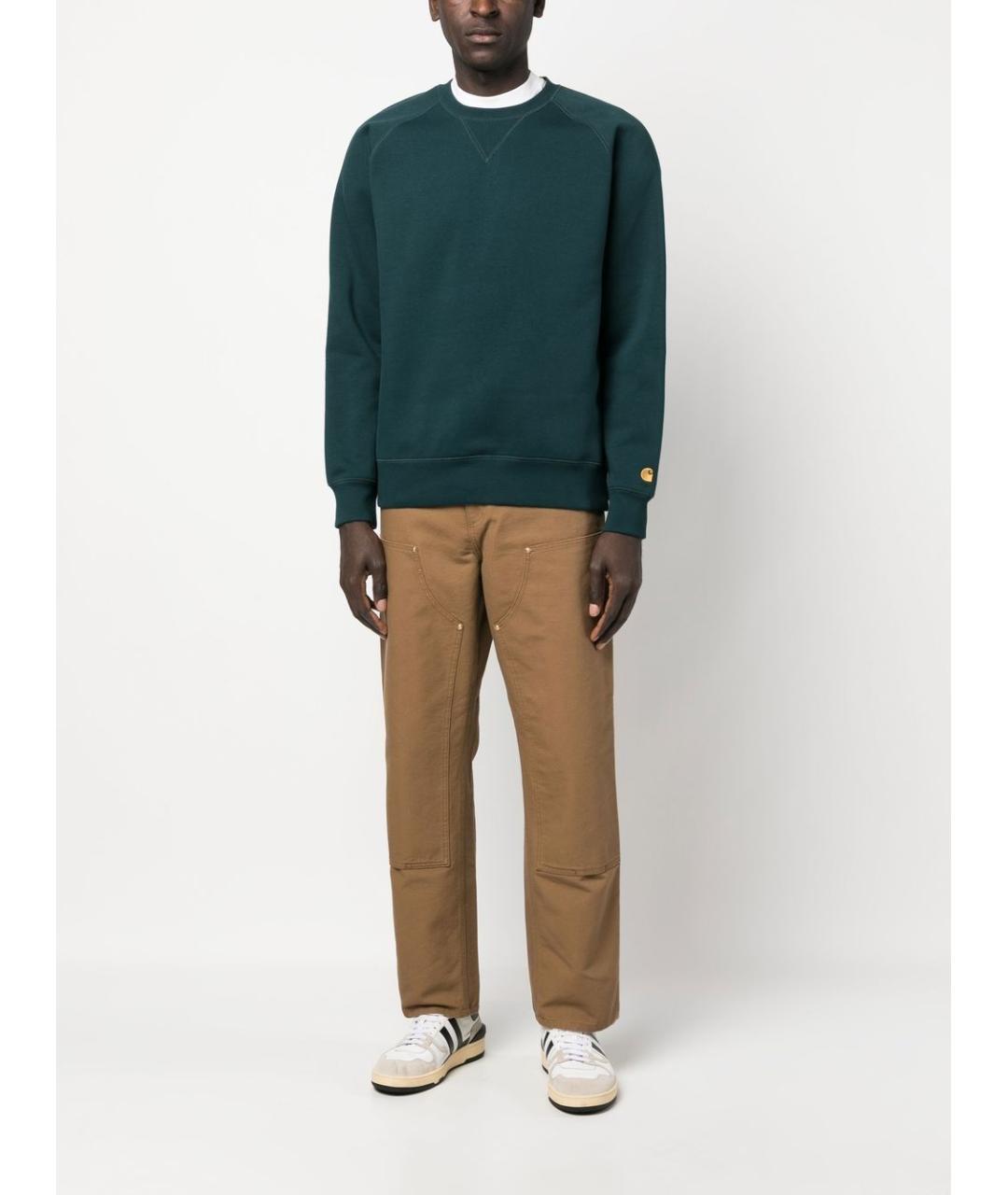 CARHARTT WIP Коричневые хлопковые повседневные брюки, фото 5