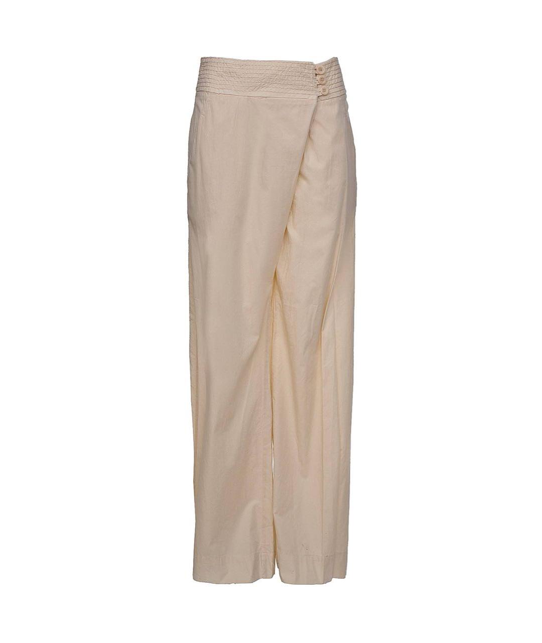 NUDE Бежевые хлопковые брюки широкие, фото 1