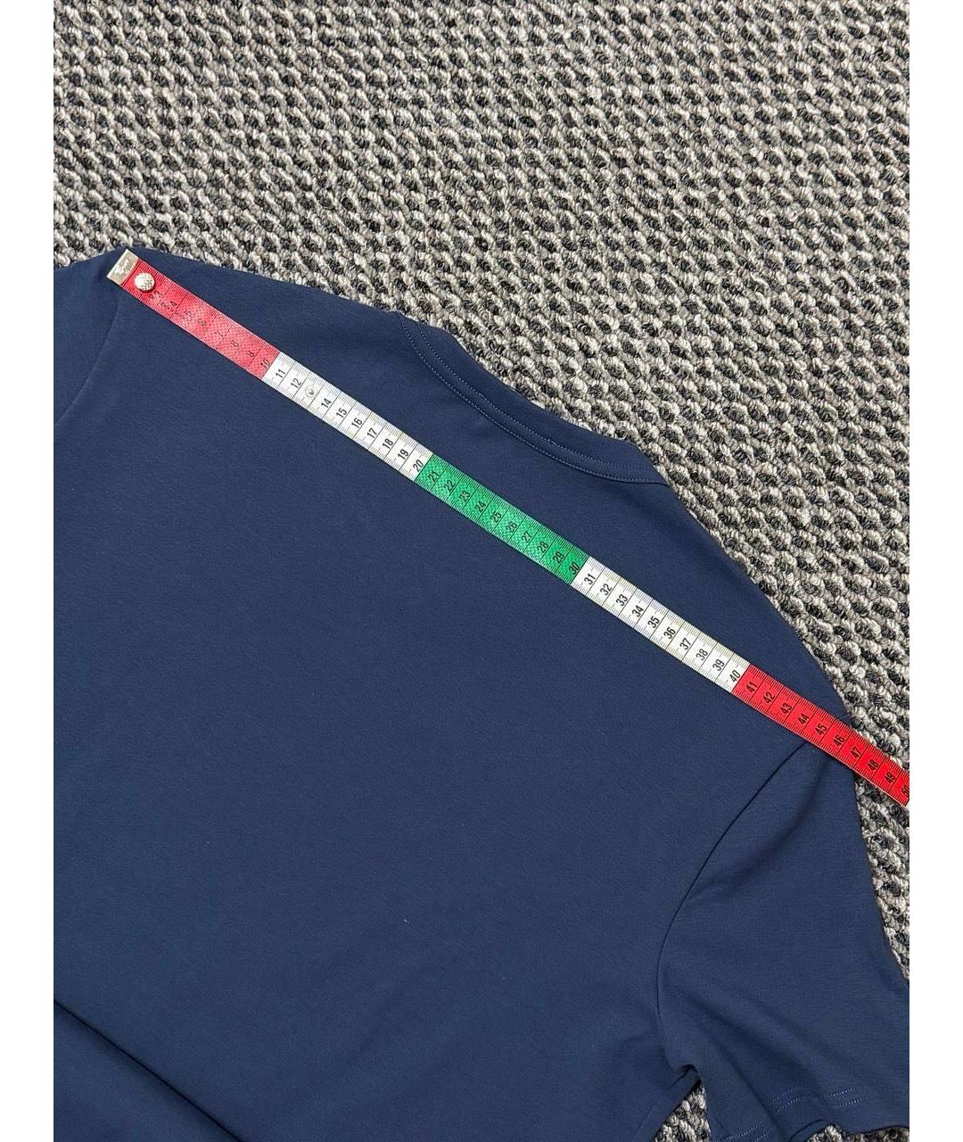 TOM FORD Синяя хлопко-эластановая футболка, фото 8