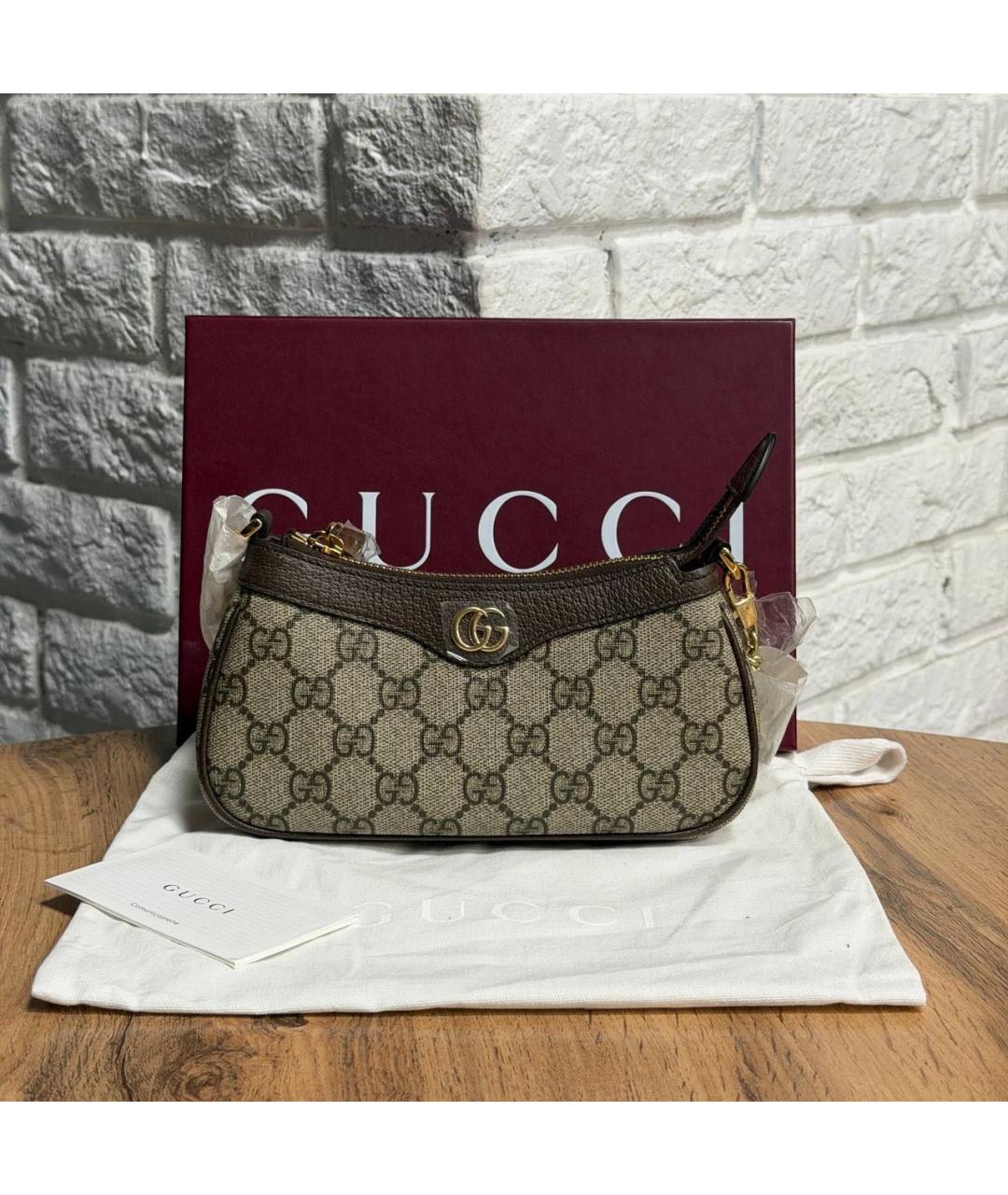 GUCCI Бежевая сумка с короткими ручками, фото 2