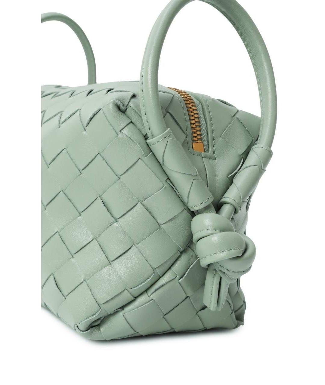 BOTTEGA VENETA Салатовая кожаная сумка через плечо, фото 2