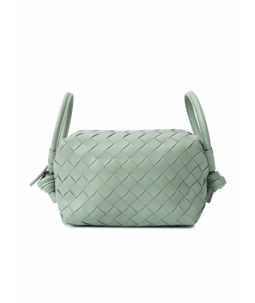 BOTTEGA VENETA Салатовая кожаная сумка через плечо, фото 1