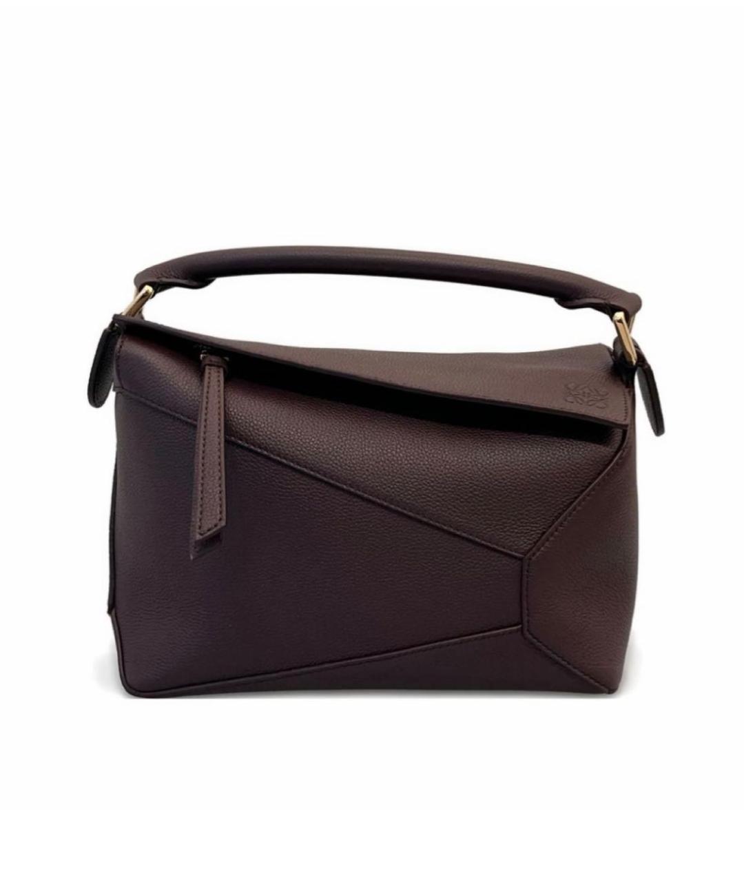 LOEWE Коричневая кожаная сумка через плечо, фото 1