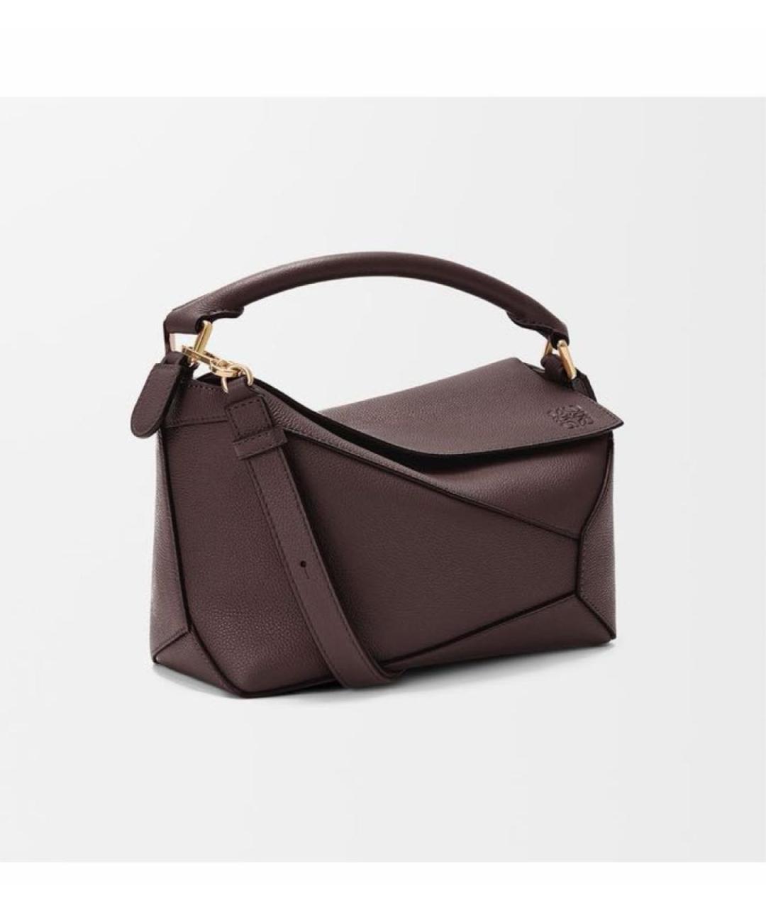 LOEWE Коричневая кожаная сумка через плечо, фото 2