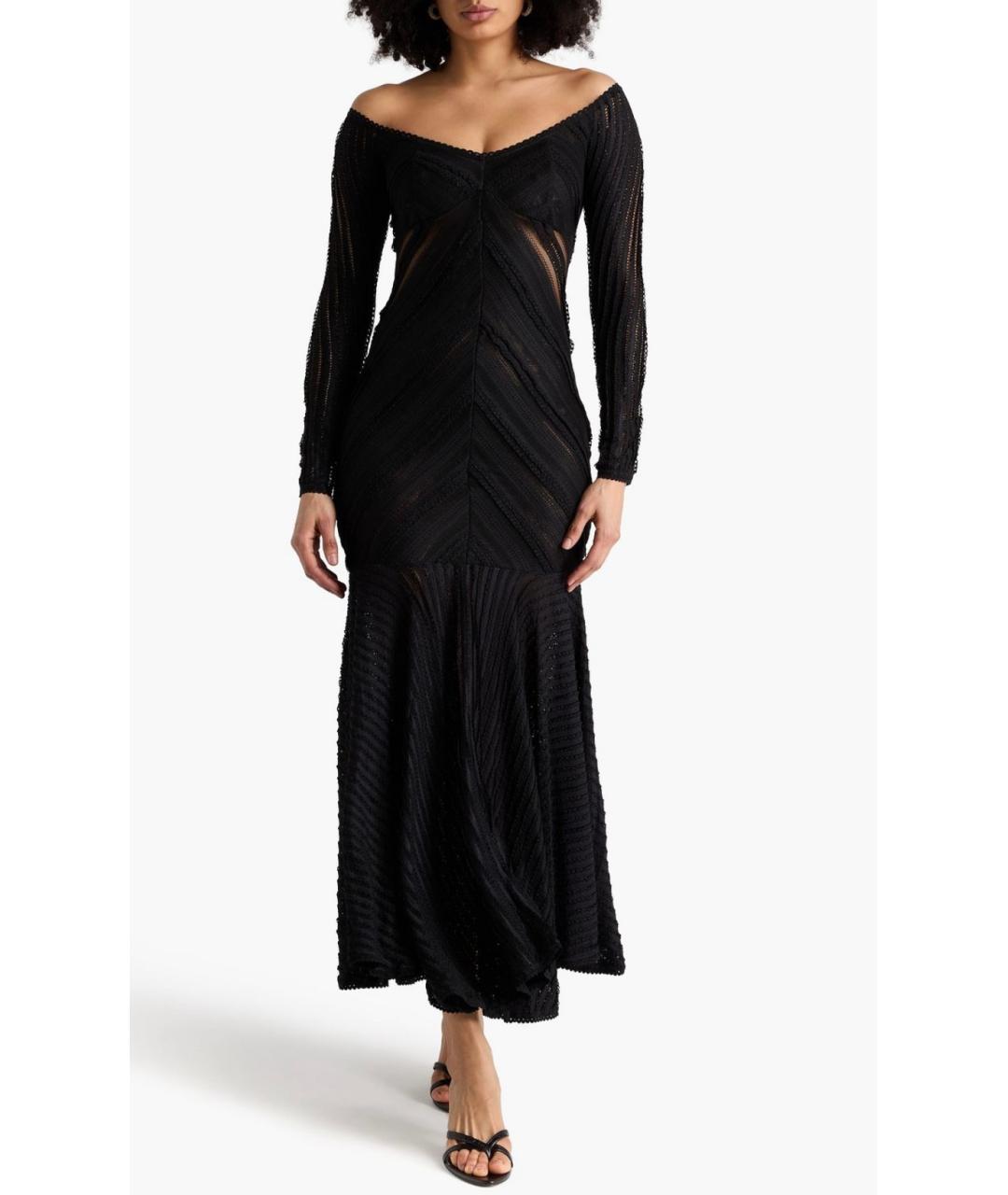 CHARO RUIZ Черное полиэстеровое коктейльное платье, фото 2