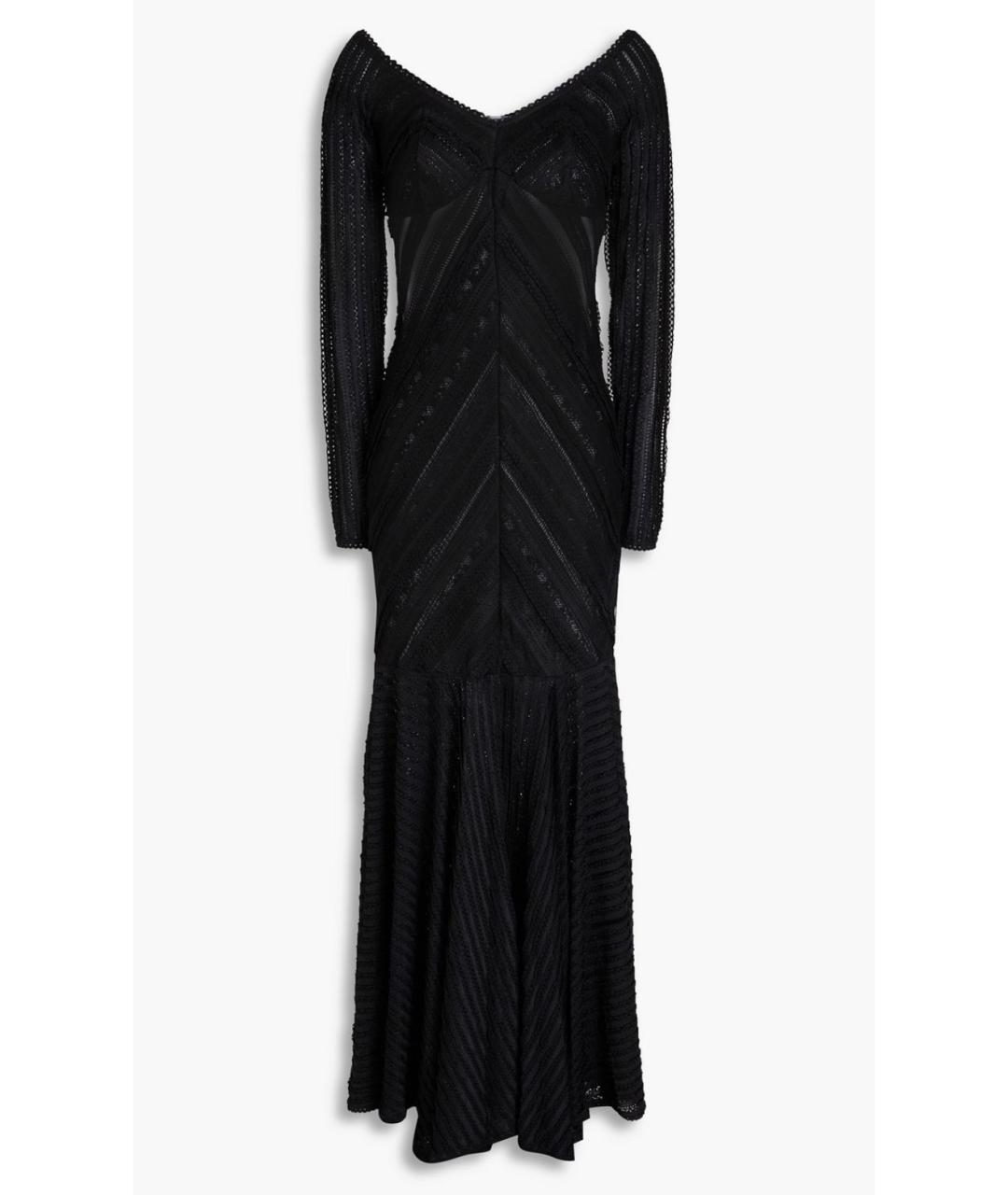 CHARO RUIZ Черное полиэстеровое коктейльное платье, фото 4