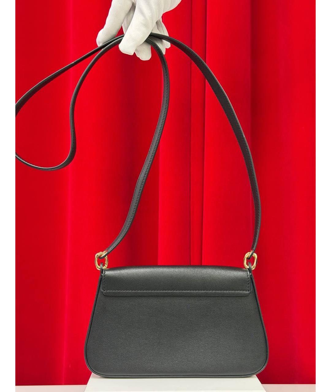 VALENTINO Черная кожаная сумка через плечо, фото 6