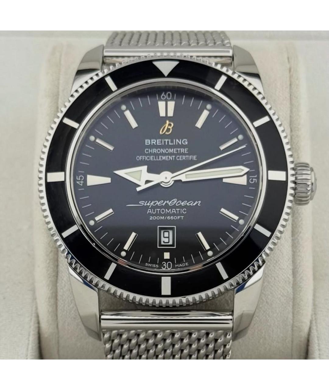 BREITLING Черные металлические часы, фото 9