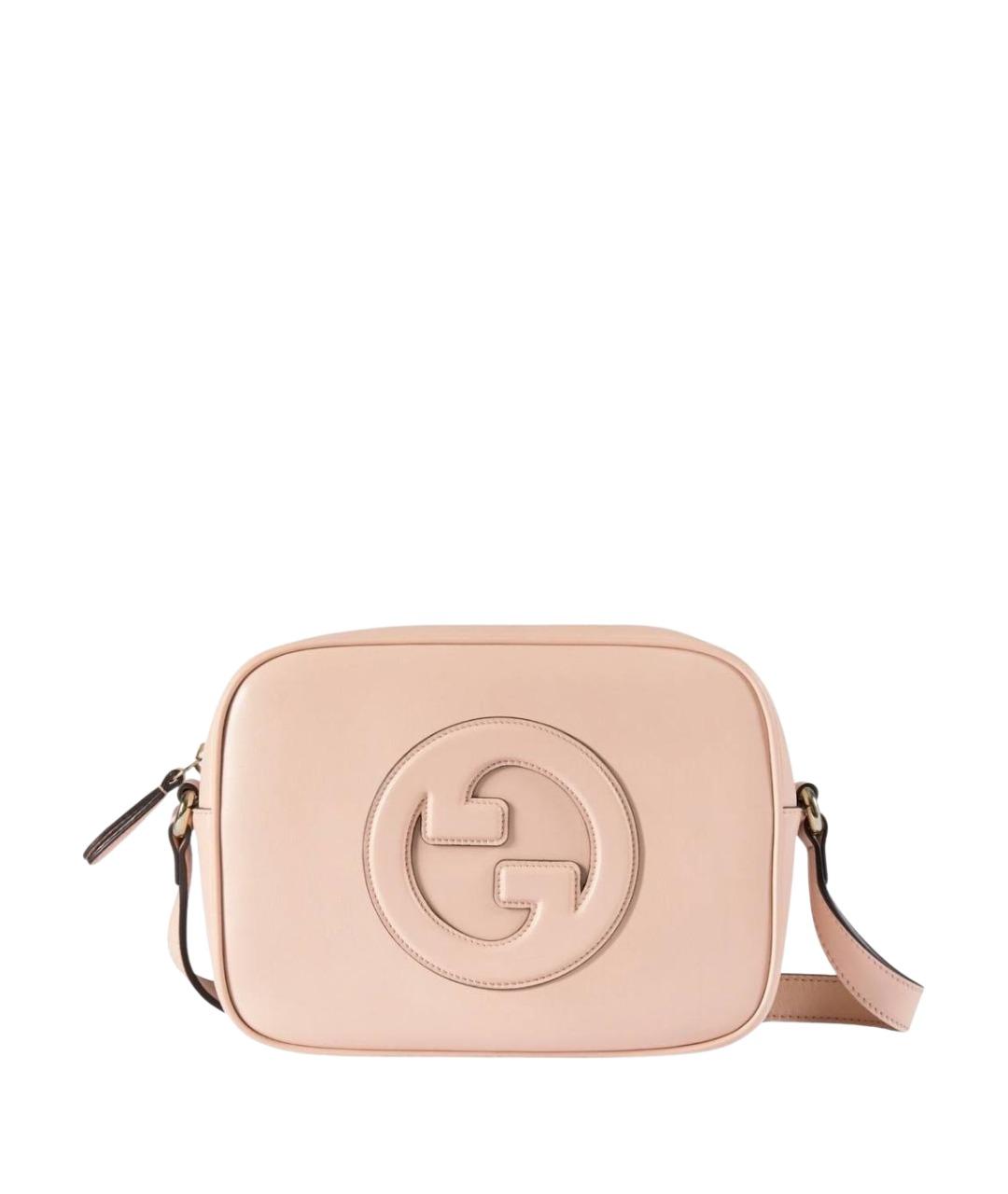 GUCCI Розовая кожаная сумка через плечо, фото 1