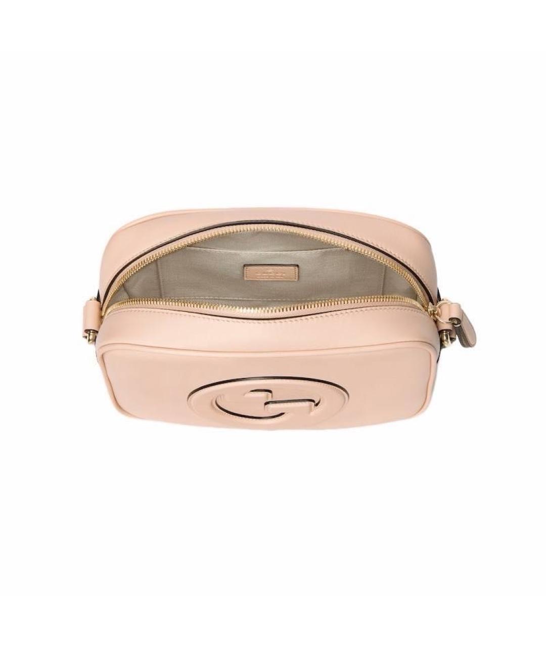 GUCCI Розовая кожаная сумка через плечо, фото 3