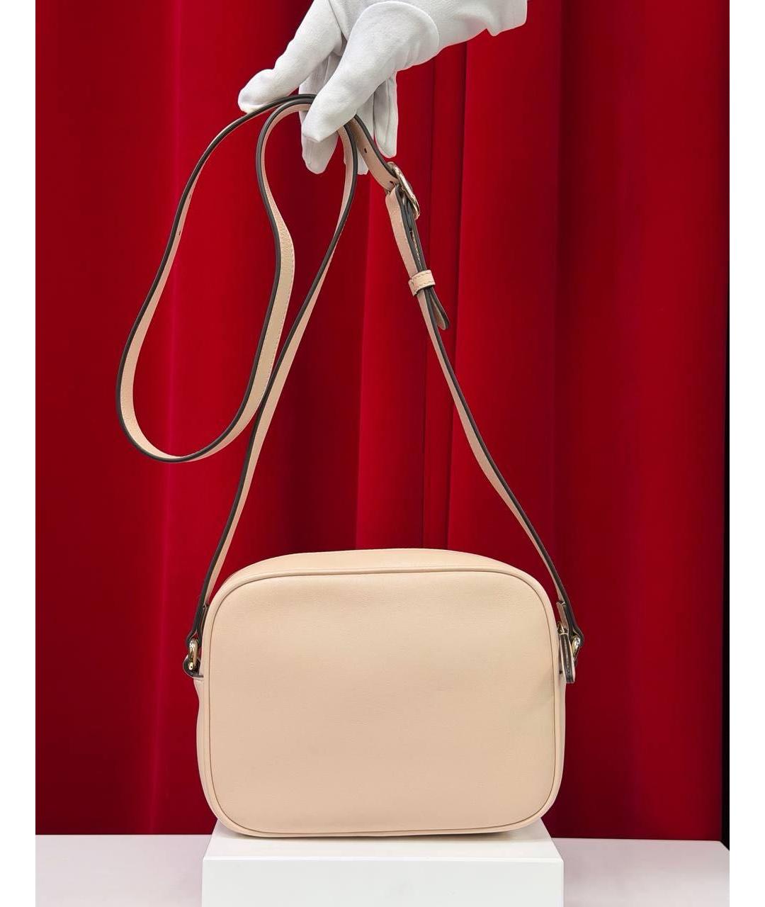 GUCCI Розовая кожаная сумка через плечо, фото 6