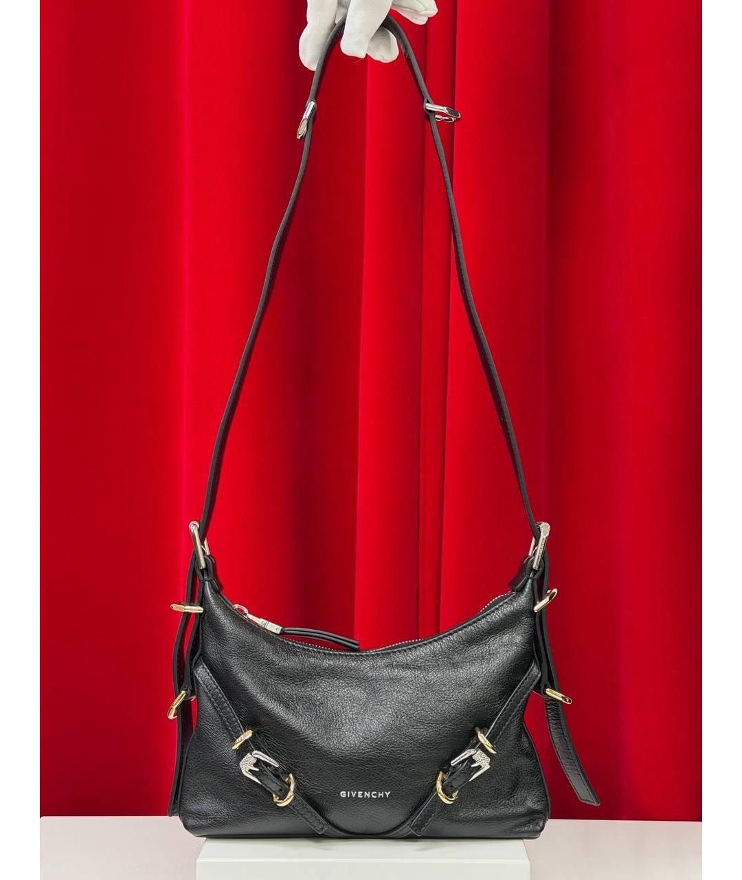 GIVENCHY Черная кожаная сумка через плечо, фото 5