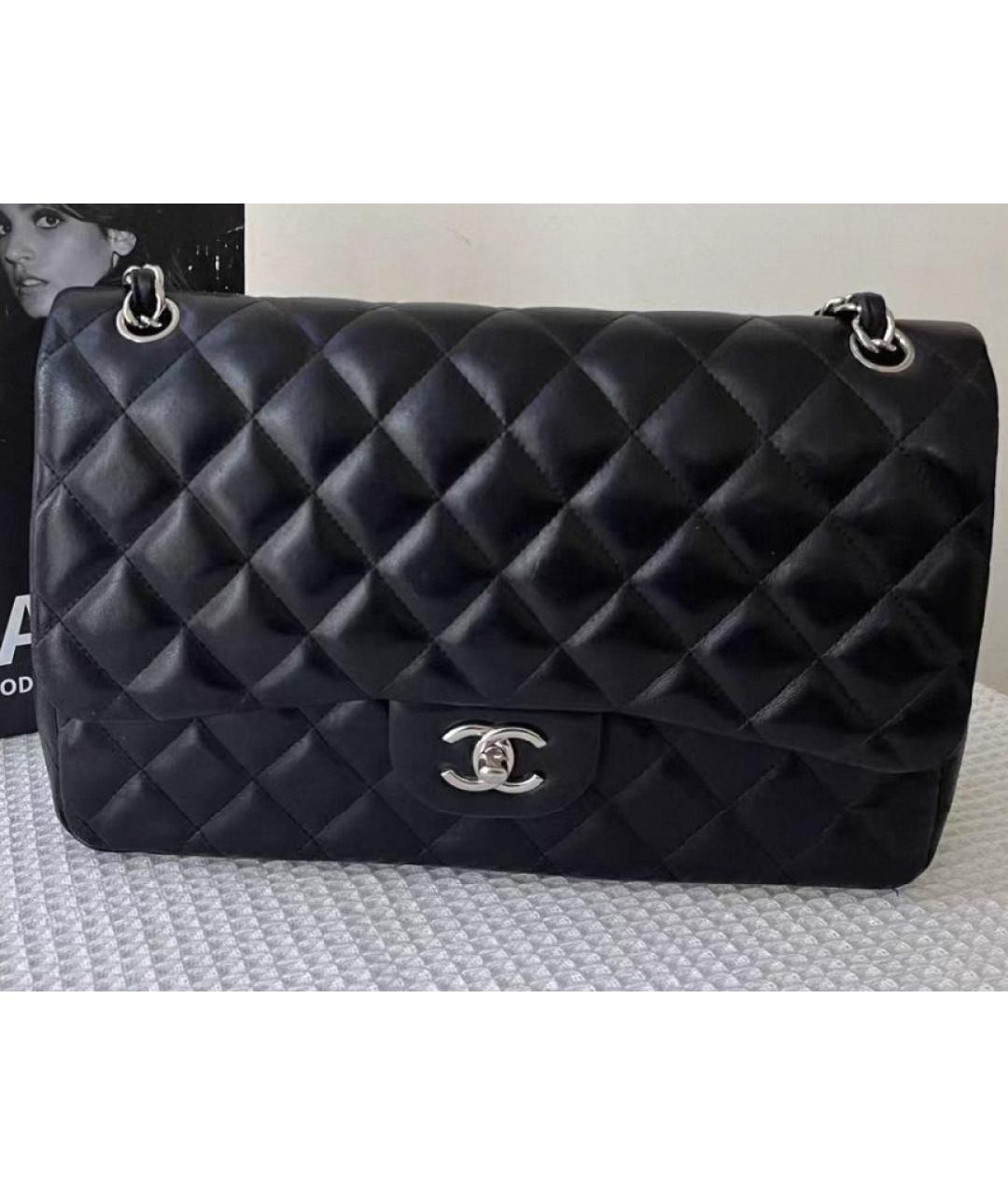 CHANEL Черная кожаная сумка через плечо, фото 4