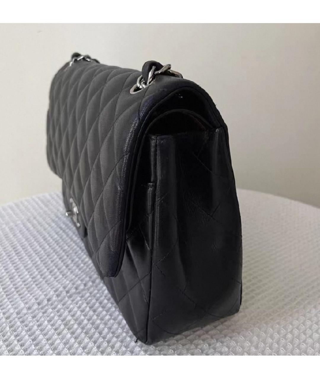 CHANEL Черная кожаная сумка через плечо, фото 2