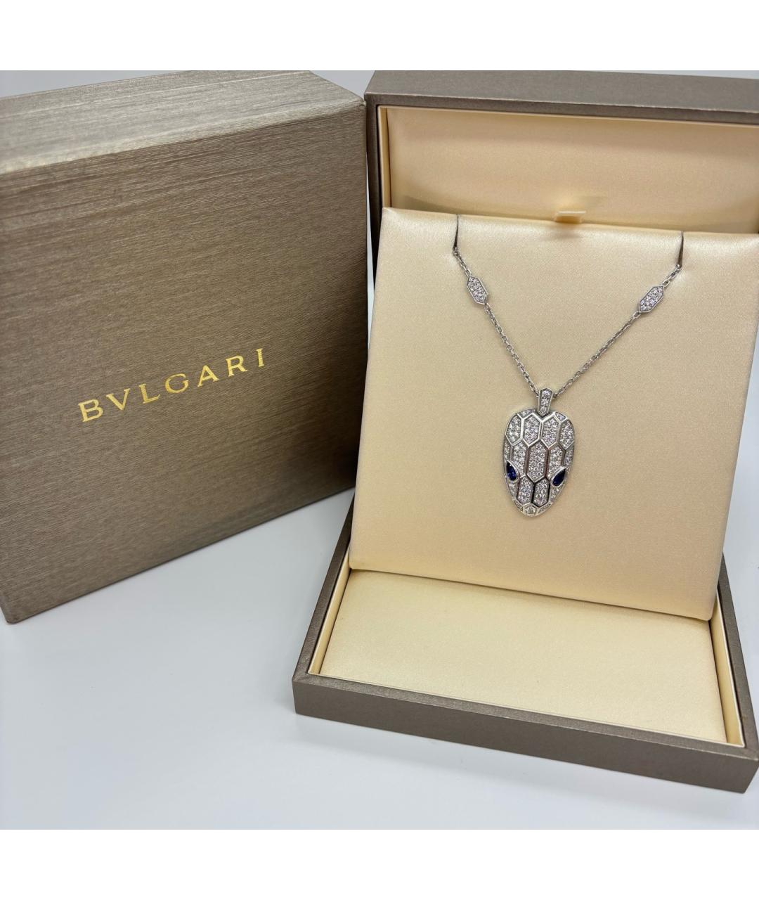 BVLGARI Серебряная подвеска из белого золота, фото 2