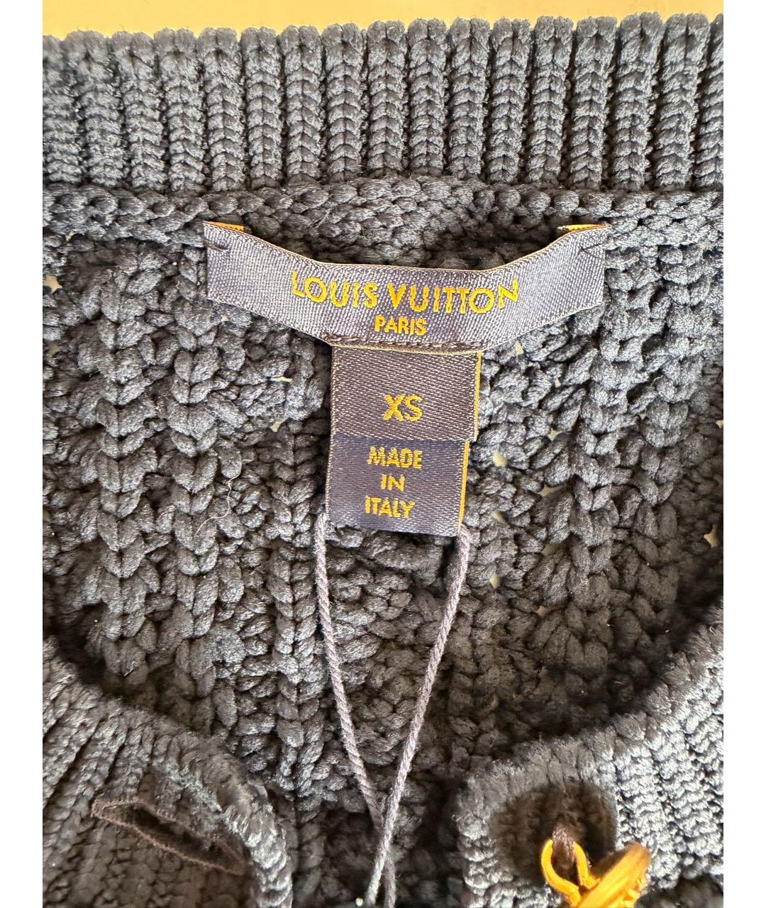 LOUIS VUITTON Темно-синий полиамидовый кардиган, фото 4
