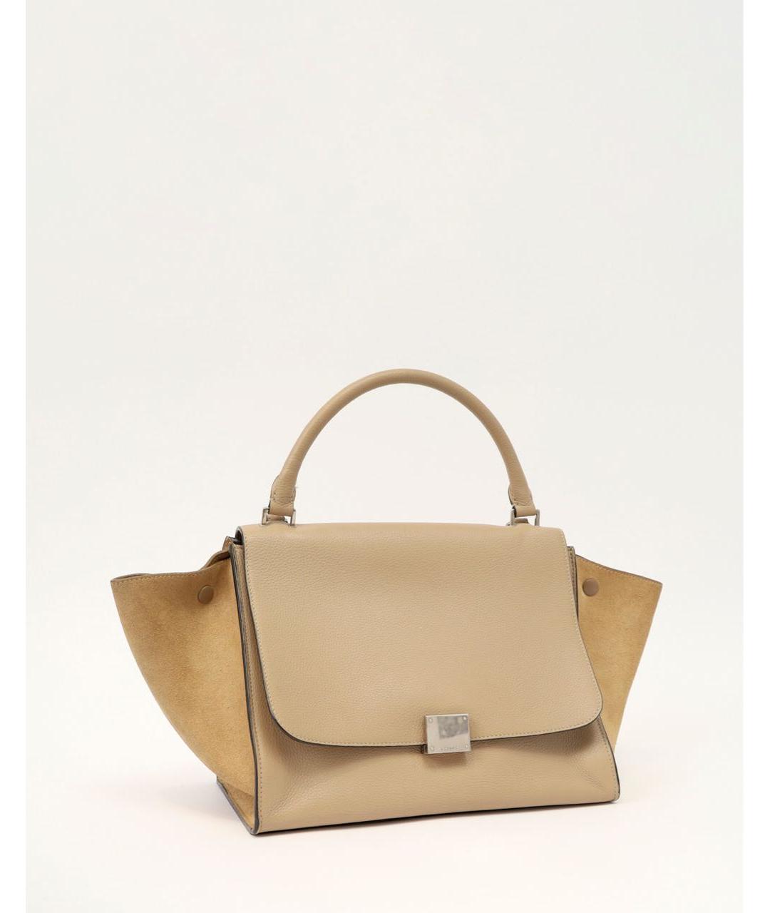 CELINE Бежевая кожаная сумка через плечо, фото 3