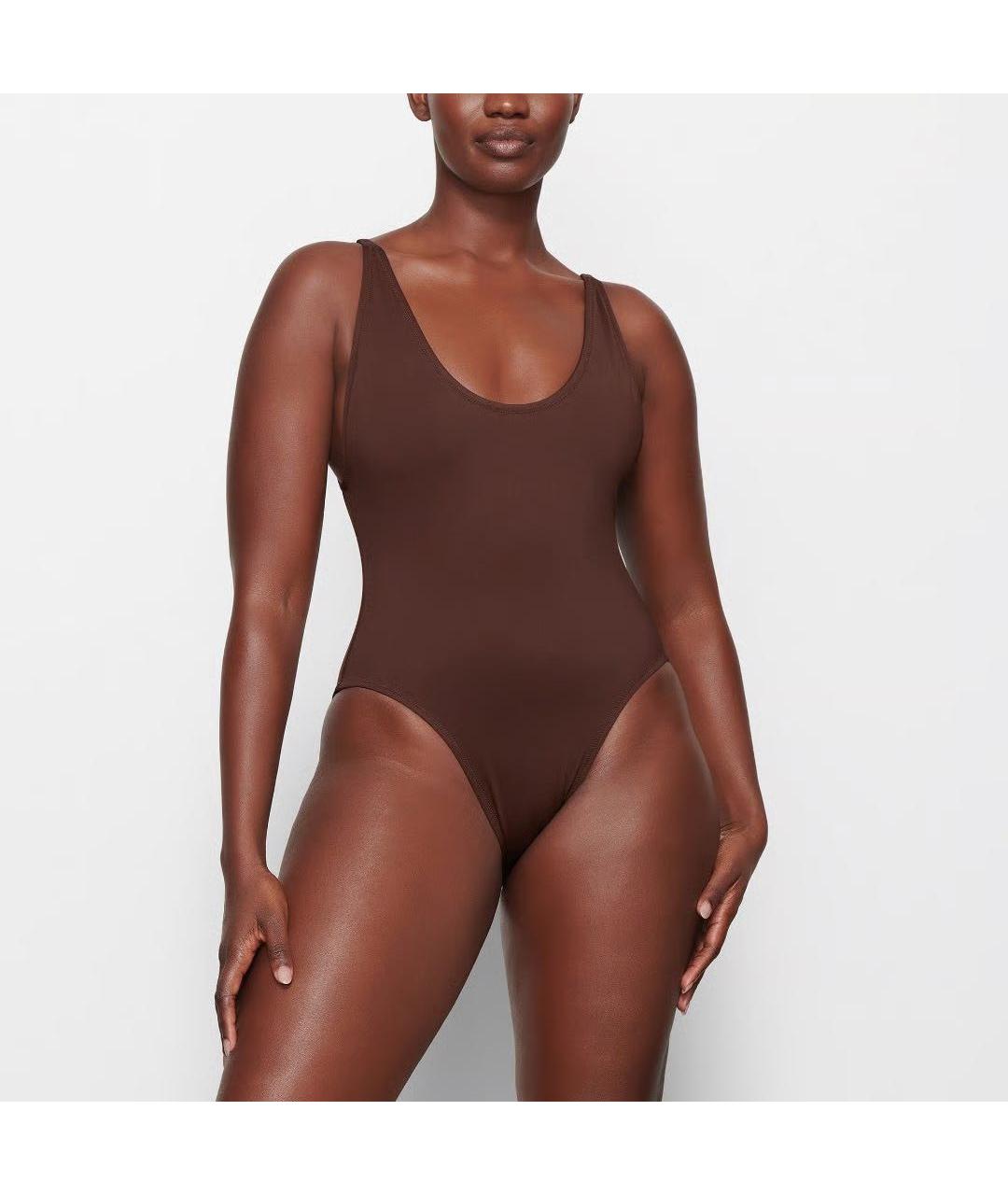 SKIMS Коричневый купальник, фото 5