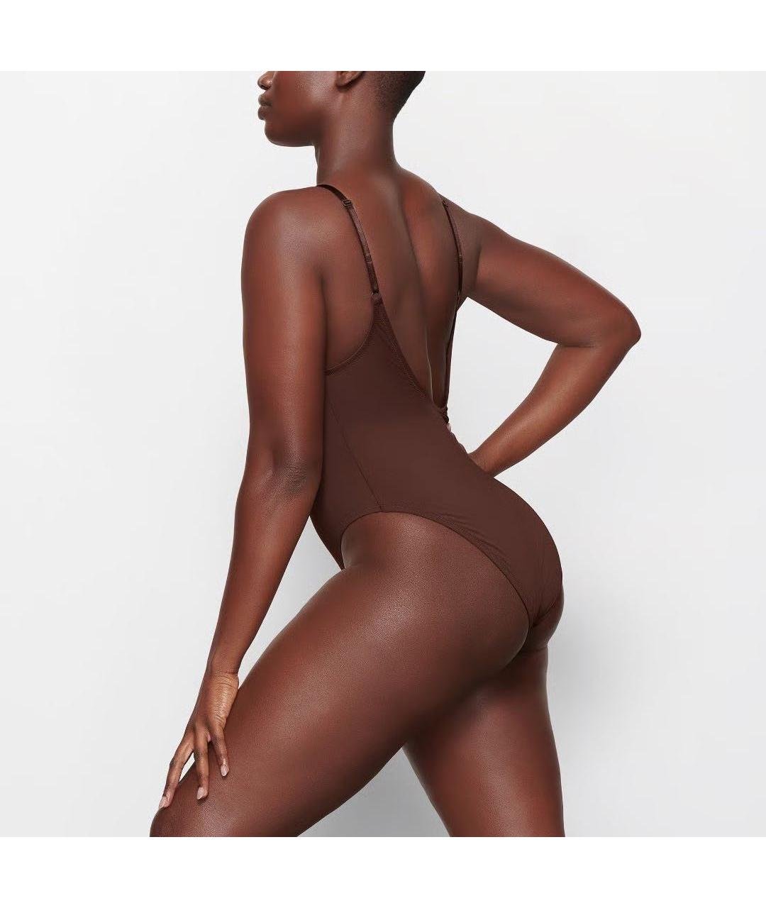 SKIMS Коричневый купальник, фото 2